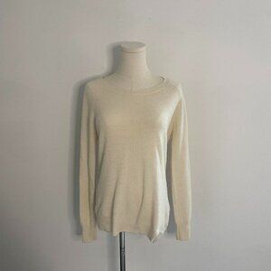White Warren 100% Cashmere Sweater | Cream | Womens Size XS